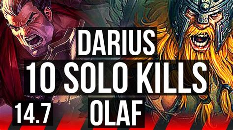 DARIUS Vs OLAF TOP 10 Solo Kills 66 Winrate 12 2 2 Godlike BR