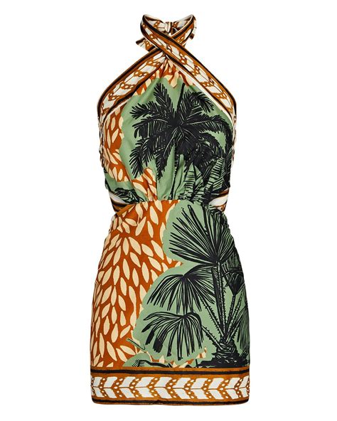 Johanna Ortiz Reminders Of Paradise Voile Mini Dress In Green Lyst