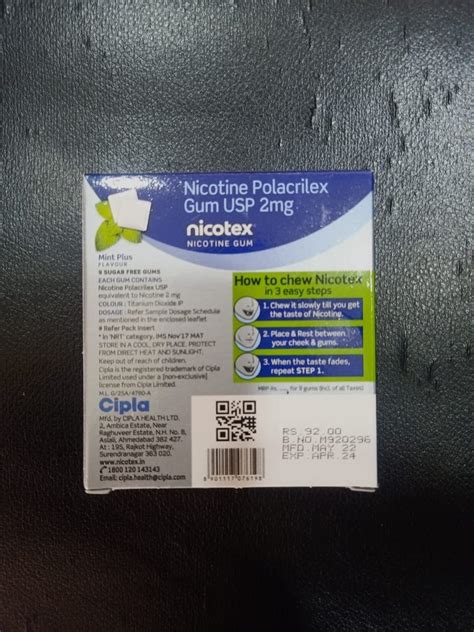 Mint Nicotex Chewing Gum At Rs Pack In Nagpur Id