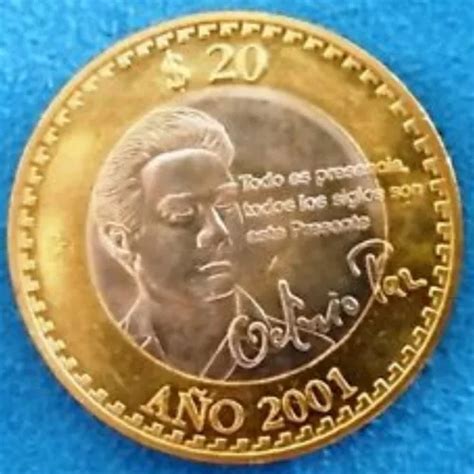 Moneda De Pesos Octavio Paz A O Circulada Muy Escasa Mercadolibre