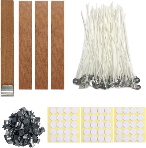 Amazon 210 Pcs Wooden Wicks And Cotten Candle Wicks Kit Crackling