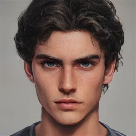 Image From Artbreeder Black Hair Blue Eyes Portrait Character Portraits