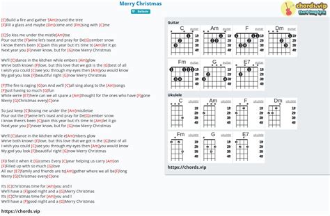 Chord Merry Christmas Tab Song Lyric Sheet Guitar Ukulele