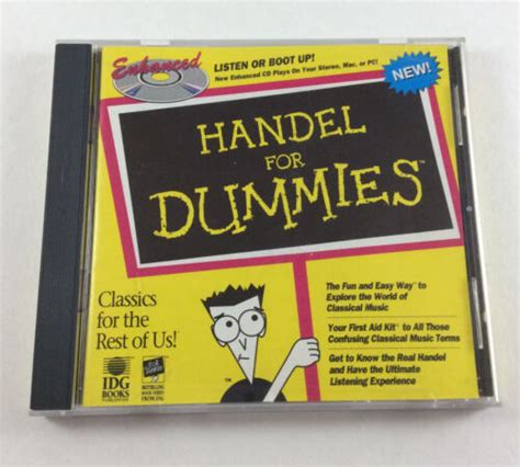 Handel For Dummies Cd Classical Music Idg Books George Frederic 1996 Classics Ebay