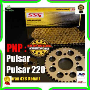 Jual Gear Gir Set Rantai SSS Pulsar 220 Pulsar220 Ukuran 428 Tebal