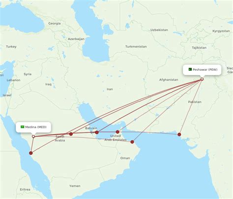 Flights From Madinah To Peshawar MED To PEW Flight Routes