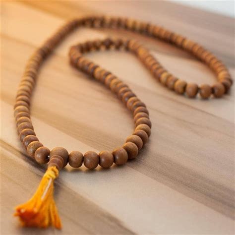 Original Sandalwood Mala Chandan Mala Rosary Sandalwood Bead 8mm