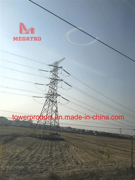 Megatro Steel 500kv Transmission Line Tension Pylons 500kv Double