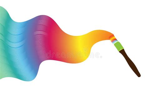 Rainbow Paint Brush Stock Illustration Illustration Of Green 16451812