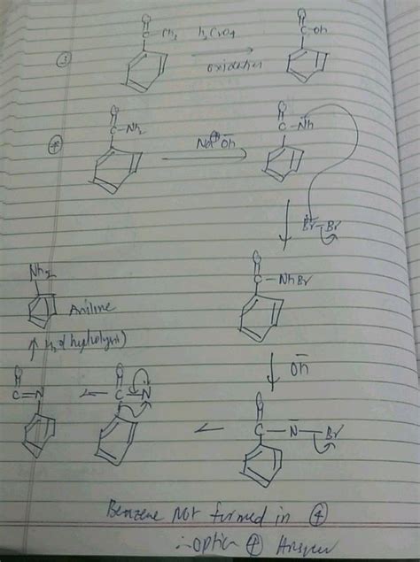 In Whih Of The Following Benzoic Acid Will Be Not Formed As A Major