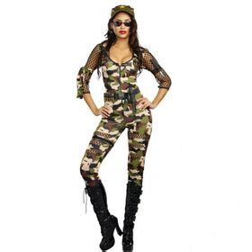 Army Kostüm Camouflage Cathy für Damen