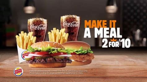 Burger King 2 For 10 Tv Commercial Make It A Meal Ispottv