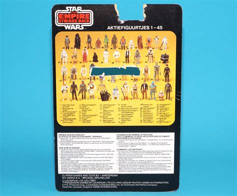 Star Wars Esb Bespin Security Guard Cardback Card 45 Back Clipper 1982 Kenner Palitoy Boonsart