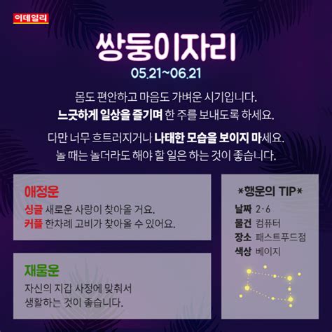 카드뉴스 2018년 7월 첫째 주 ‘별자리 운세