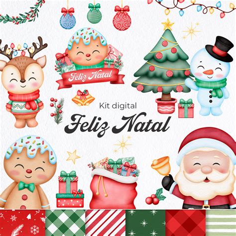Imagens Papai Noel Feliz Natal - Pack Digital Feliz Natal Imagens Png Transparente Papai Noel | Studios Cat