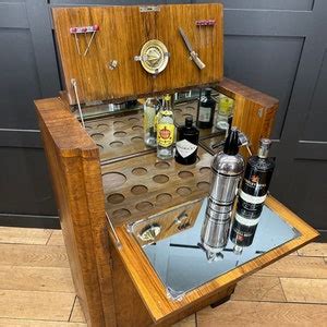 Vintage Walnut Cocktail Cabinet Drinks Cupboard Gin Cupboard