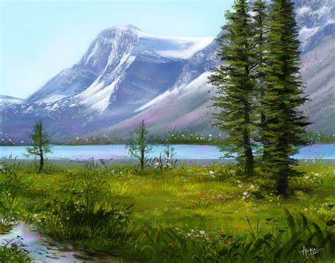 Digital Painting- Landscape on Behance