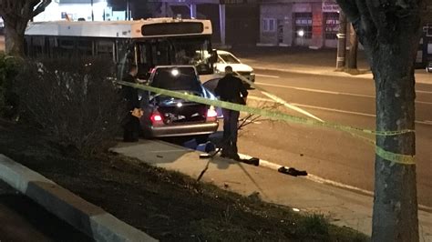 Pedestrian Fatally Struck By Mercedes That Fled Hit Car Then Mta Bus