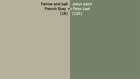 Farrow And Ball French Gray Vs Jotun Paint Palm Leaf Side By