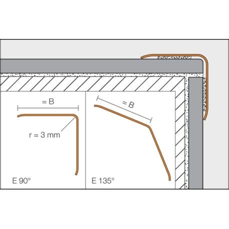 Cantoneras de acero inoxidable en ángulo abierto de 135º modelo ECK K