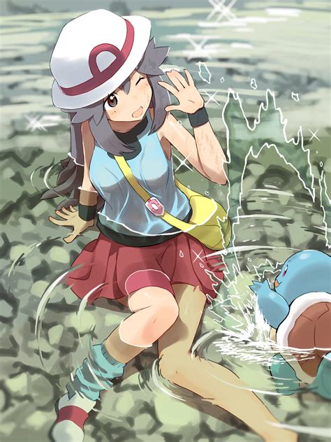 Best Girl Leaf In Water Squirtle Splashing Her All Wet And Fun