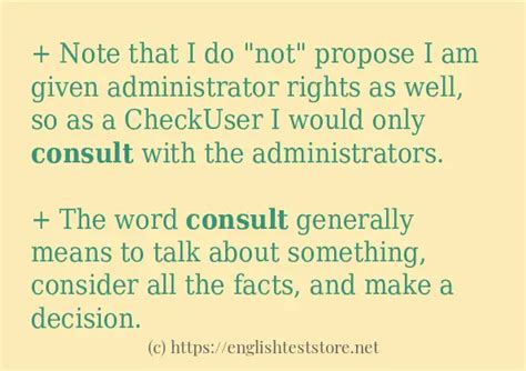 Sentence Example Of Consult Englishteststore Blog