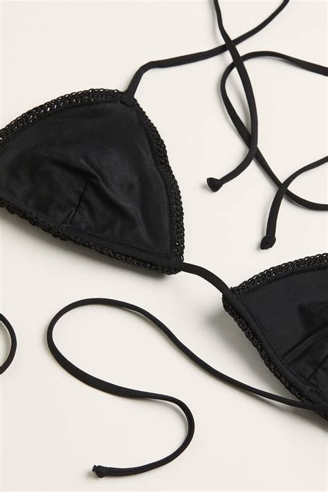 Crochet Look Triangle Bikini Top