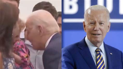 El Presidente Joe Biden Olfatea Y Mordisquea La Espalda De Una Menor