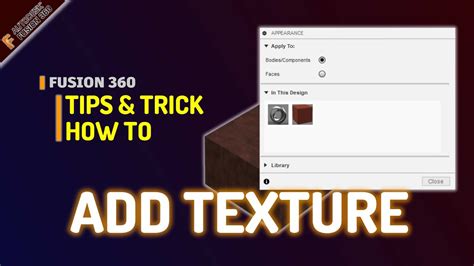 Fusion 360 How To Add Texture Youtube