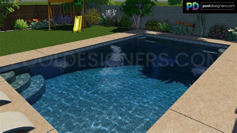 Geometric Pool | Basic 3D Swimming Pool | PD59 - 3D POOL DESIGN - Pool Designers