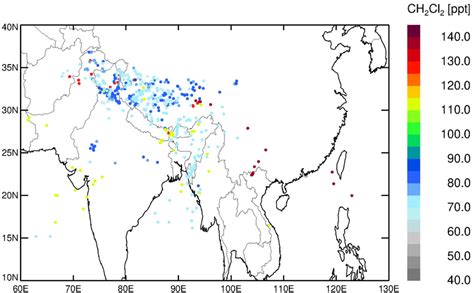 Location Of End Points Of The CLaMS 10day Backward Trajectories