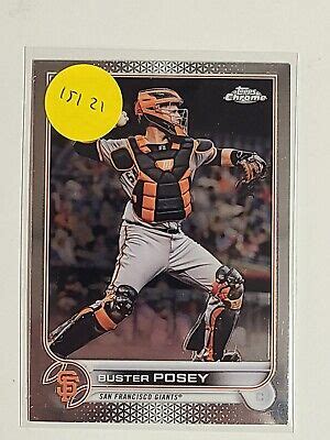 Topps Chrome Base Buster Posey San Francisco Giants Ebay