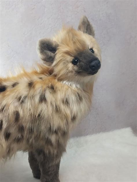 Realistic Hyena Stuffed Animal Cute Baby Hyena Cub Toy Soft Etsy