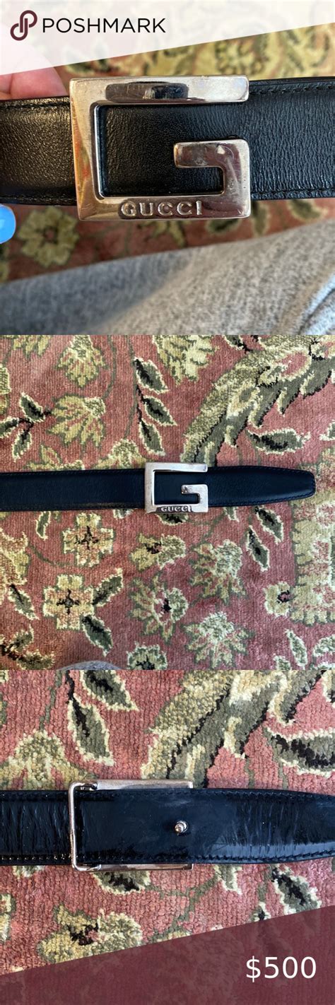 Authentic vintage Gucci belt with classic G buckle!