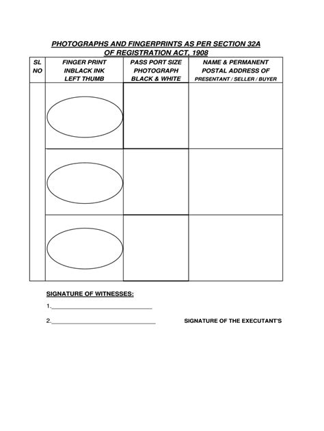 2009 Form India Photographs And Fingerprints As Per Section 32a Of