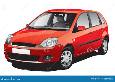 Red car stock vector. Illustration of transportation - 17811834