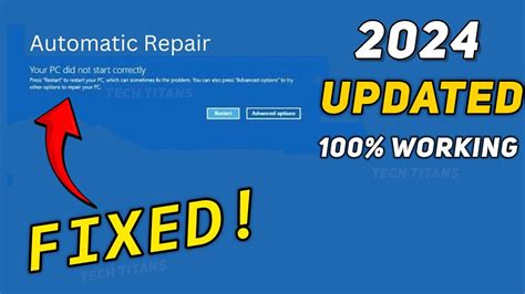 How To Fix Automatic Repair Loop In Windows Startup Repair Couldn