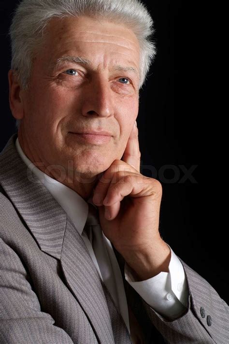 Handsome Old Man In Suit Stock Image Colourbox