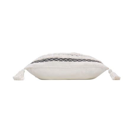 Housse De Coussin Pompons Emilia X Cm Noir Blanc