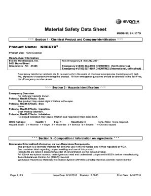 Fillable Online Msds Id Sk D Fax Email Print Pdffiller