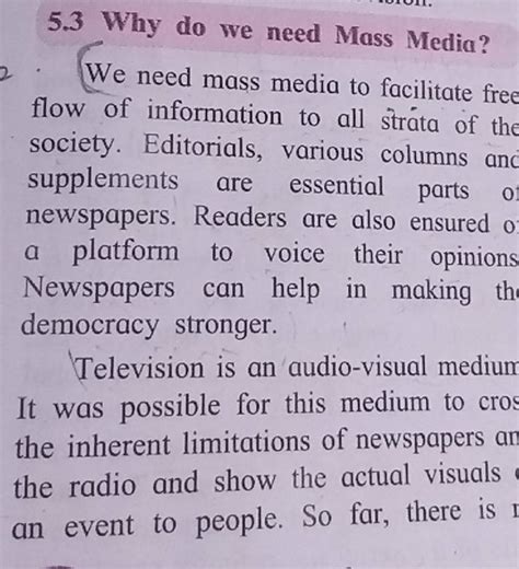 5 3 Why Do We Need Mass Mediawe Need Mass Media To Facilitate Free Flow