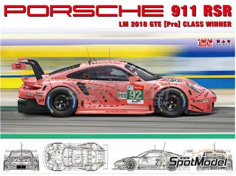 Nunu PN24040 Car Scale Model Kit 1 24 Scale Porsche 911 991 GT3 RSR