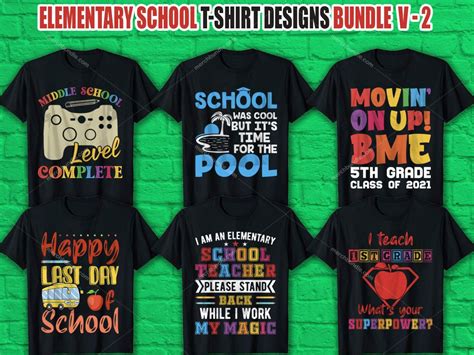 Elementary School T Shirt Design Bundle - Elementary School Shirt