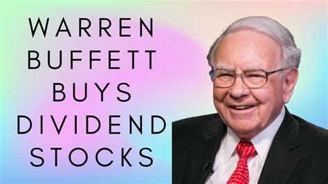 Warren Buffett Dividend Stock Down You Ll Regret Not Buying On