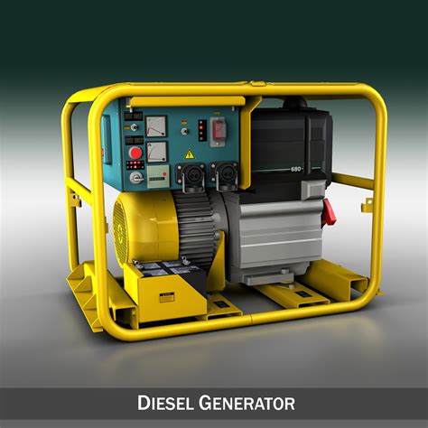 Diesel Generator 3d Model Flatpyramid