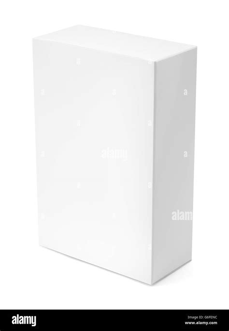 White Product Box With Copy Space Isolated On White Background Stock