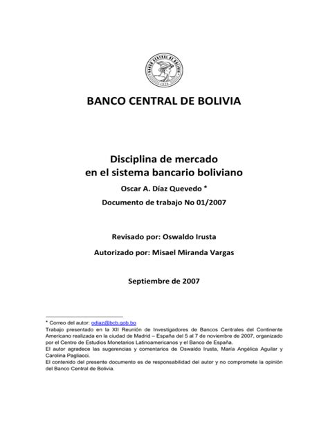 Banco Central De Bolivia