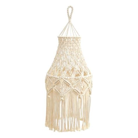 Macram Tiss Abat Jour Lustres Suspendus Couverture De Lampe Boho Home