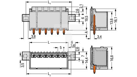 Wtyk PicoMAX Raster 5mm 2 Biegunoweunowy Z Prostymi Pinami I Uchwytami