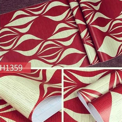 Jual Wallpaper Stiker Dinding Motif Batik Merah Marun Di Lapak Abdul